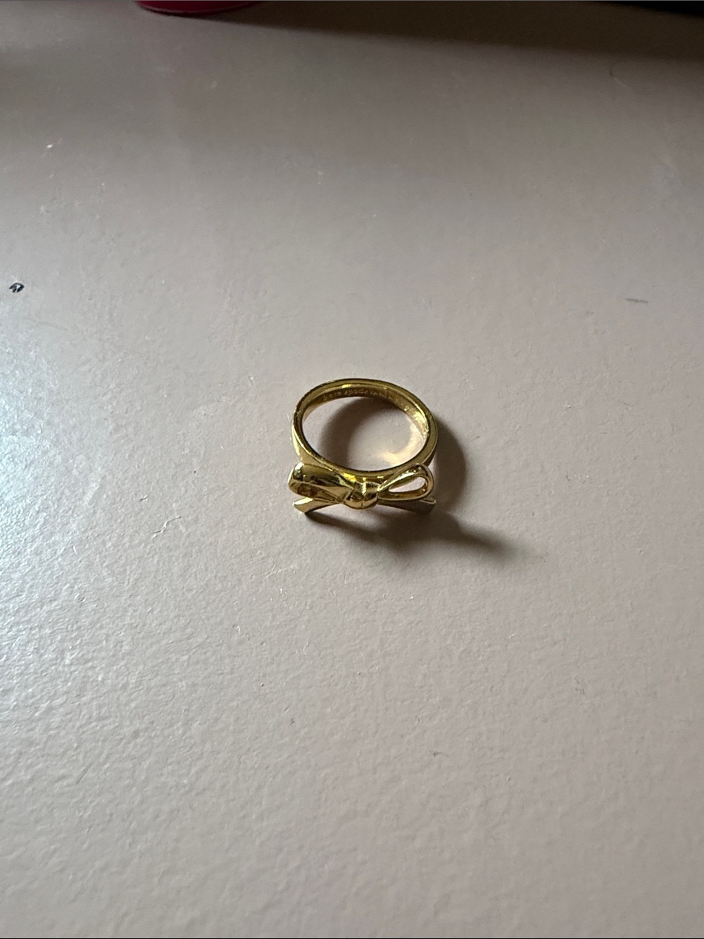 Kate Spade size 5 Gold Bow Accent Ring